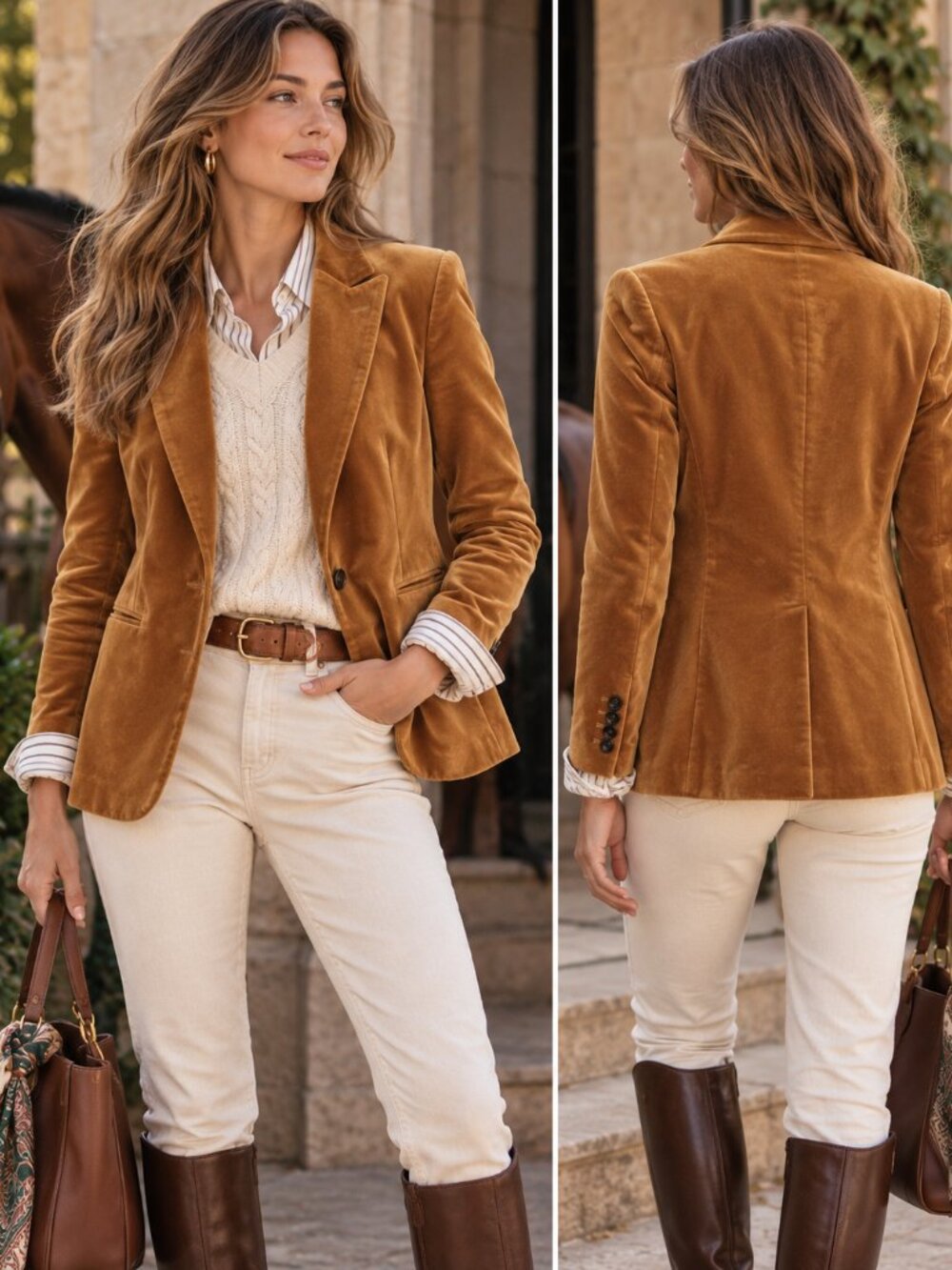 J.Crew Parke Golden Brandy Velvet Blazer Cotton Jacket Size 6